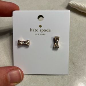 Kate spade bow earrings - rose gold colour